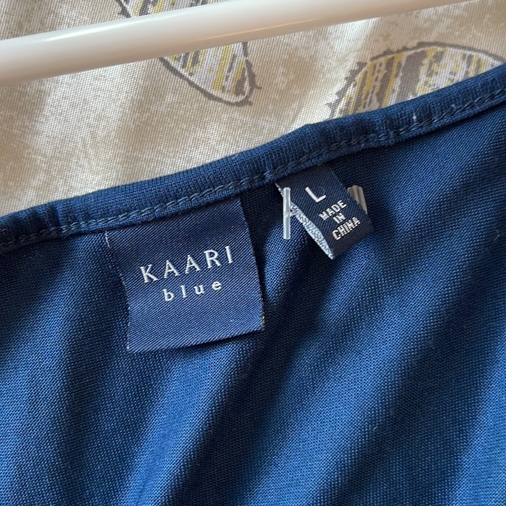 Kari Blue size L navy jumpsuit.  Flowy with elastic waist. So flattering for.. - Picture 2 of 3